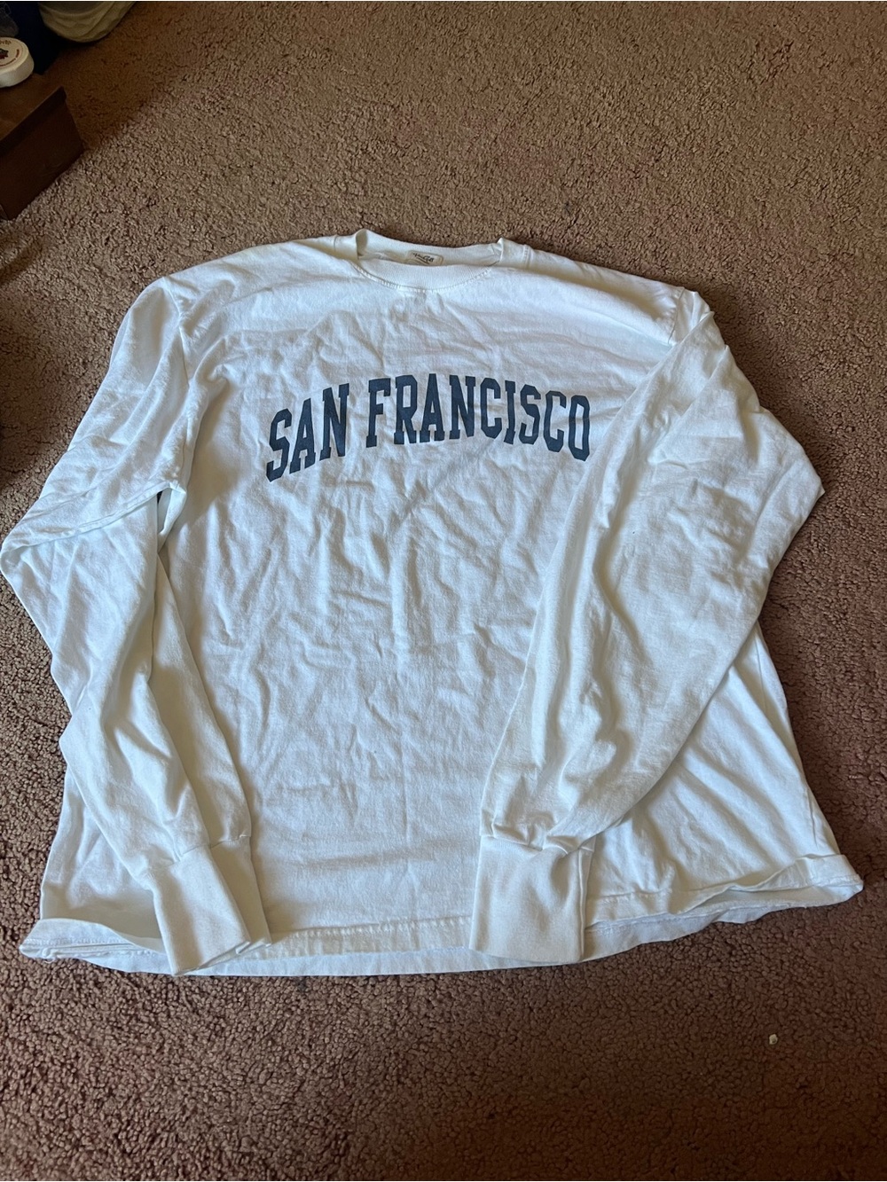 Brandy Melville White Long-Sleeve "San Francisco" Graphic Tee